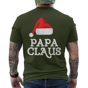 Family Papa Claus Christmas Santa's Hat Matching Pajama Men's T-shirt Back Print - Monsterry CA