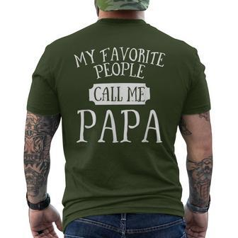 My Favorite Call Me Papa Grandpa Christmas Father's Day Men's T-shirt Back Print - Monsterry AU