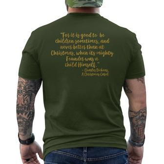 Founder Lord Jesus Christ Faux Gold Christmas Carol T Men's T-shirt Back Print - Monsterry CA