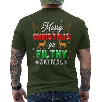 Alone At Home Movies Merry Christmas You Filty Animal Men's T-shirt Back Print - Seseable