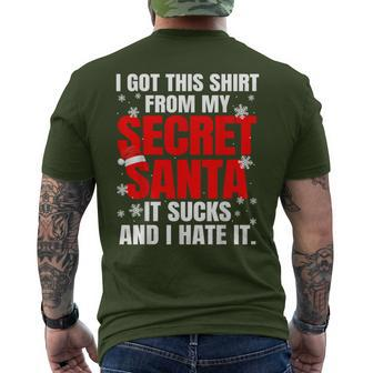 Best Christmas Secret Santa Under 20 25 30 Xmas Adult Men's T-shirt Back Print - Seseable