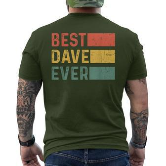 Christmas Birthday For Dave Best Dave Ever Men's T-shirt Back Print - Seseable