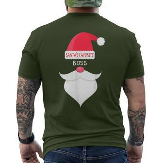 Christmas For Boss Santa's Favorite Men's T-shirt Back Print - Monsterry UK