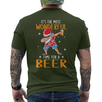 Christmas In July Santa Hawaiian Wonderful Beer Lover Men's T-shirt Back Print - Monsterry UK