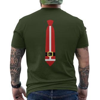 Cute Santa Claus Minimalist Christmas Tie Graphic Men's T-shirt Back Print - Monsterry UK