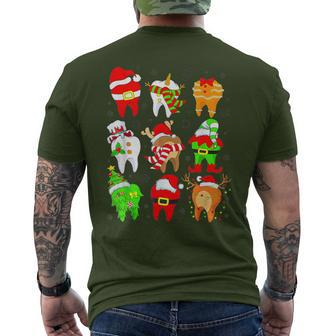 Dental Squad Tooth Christmas Xmas Dental Assistant Men's T-shirt Back Print - Monsterry