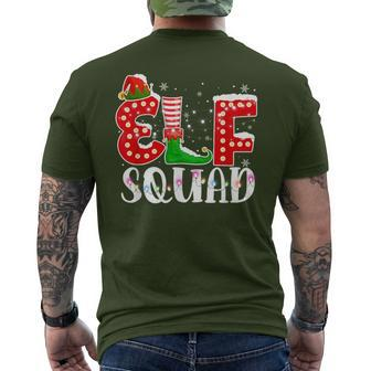 Family Matching Christmas Elf Squad Men's T-shirt Back Print - Monsterry