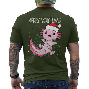 Merry Axolotlmas Axolotl Toddler Boys Christmas Xmas Men's T-shirt Back Print | Mazezy