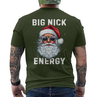 Santa Big Nick Energy Santa Face Merry Christmas Men Men's T-shirt Back Print - Monsterry