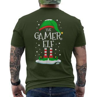 The Gamer Elf Christmas Family Matching Xmas Video Game Men's T-shirt Back Print - Monsterry CA