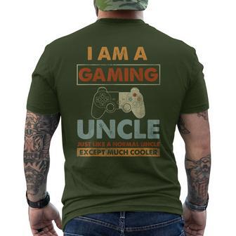 Gaming Uncle Birthday And Christmas Matching Gamer Men's T-shirt Back Print - Thegiftio UK
