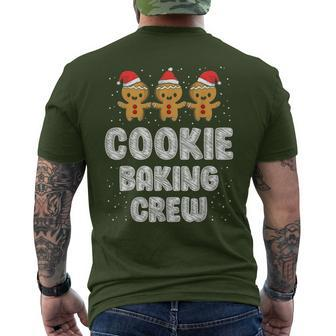 Gingerbread Cookie Baking Crew Family Christmas Baking Men's T-shirt Back Print - Seseable
