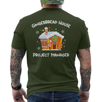 Gingerbread House Project Manager Decorating Christmas Cute Men's T-shirt Back Print - Thegiftio UK