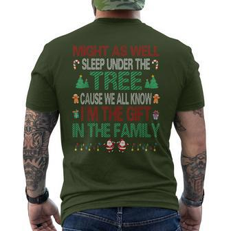 Gonna Go Lay Under Tree To Remind My Family Humorous Xmas Men's T-shirt Back Print - Monsterry
