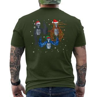 Gorilla Christmas Monke Tag Vr Game Gamer Adults Ns Men's T-shirt Back Print | Mazezy