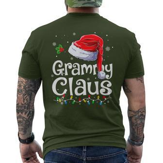 Grammy Claus Xmas Santa Matching Family Christmas Pajamas Men's T-shirt Back Print - Seseable