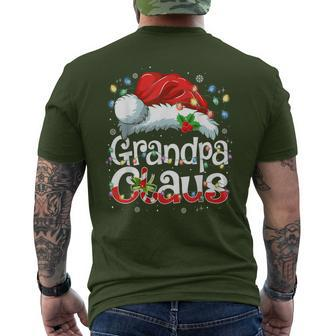 Grandpa Claus Xmas Santa Matching Family Christmas Pajamas Men's T-shirt Back Print | Seseable CA