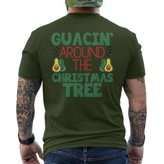 Guacin' Around The Christmas Tree Avocado Men's T-shirt Back Print - Monsterry