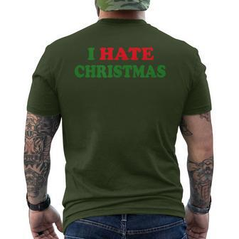 I Hate Christmas Red Green Men's T-shirt Back Print - Monsterry