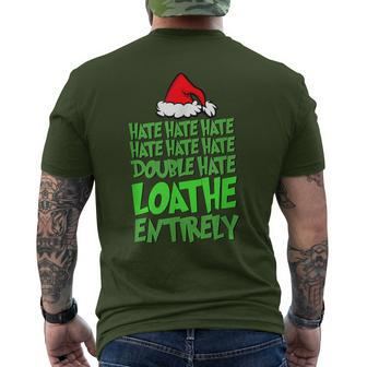 Hate Hate Double Hate Loathe Entirely Christmas Santa Men's T-shirt Back Print - Monsterry AU