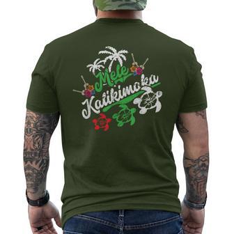 Hawaii Mele Kalikimaka Hawaiian Merry Christmas Men's T-shirt Back Print - Monsterry UK