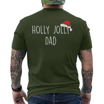 Holly Jolly Dad Cute Holiday Christmas Men's T-shirt Back Print - Monsterry DE