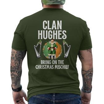 Hughes Clan Christmas Ireland Family Name Party Men's T-shirt Back Print - Seseable