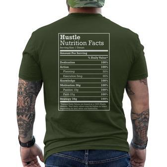 Hustle Nutrition Facts Hustle Hard Hip Hop Christmas Men's T-shirt Back Print - Monsterry CA