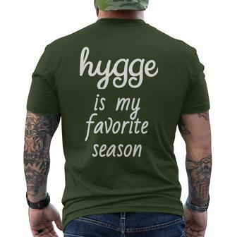 Hygge Is My Favorite Season Winter For Cozy Christmas Men's T-shirt Back Print - Monsterry UK