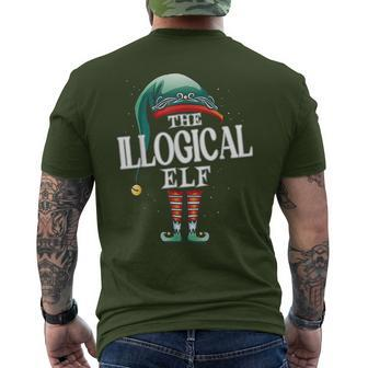 Illogical Elf Christmas Group Xmas Pajama Party Men's T-shirt Back Print - Monsterry AU