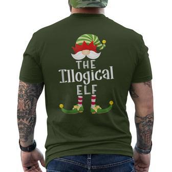 Illogical Elf Group Christmas Pajama Party Men's T-shirt Back Print - Monsterry