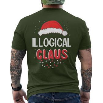 Illogical Santa Claus Christmas Matching Costume Men's T-shirt Back Print - Monsterry CA