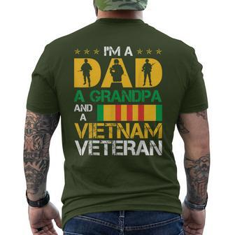 I'm A Dad A Grandpa And A Vietnam Veteran Christmas Men's T-shirt Back Print - Monsterry