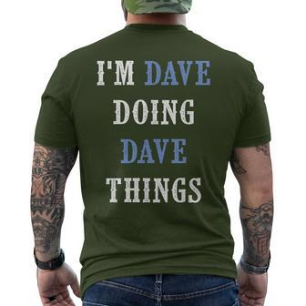 I'm Dave Doing Dave Things Christmas Men's T-shirt Back Print - Seseable