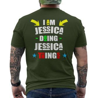 I'm Jessica Doing Jessica Things Cool Christmas Men's T-shirt Back Print - Seseable