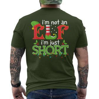 I'm Not An Elf I'm Just Short Merry Christmas Elf Xmas Men's T-shirt Back Print - Seseable