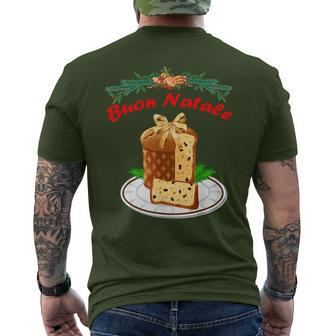 Italian Panettone Christmas Christmas Italian Food Men's T-shirt Back Print | Mazezy
