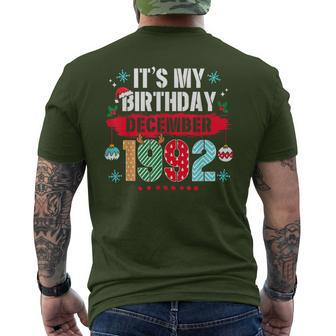 It's My Birthday December 1992 31 Years Old Retro Christmas Men's T-shirt Back Print | Mazezy DE