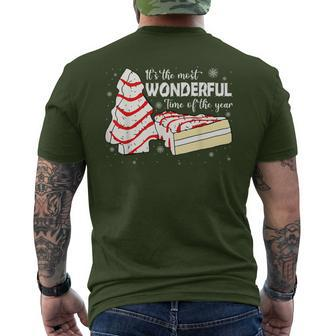 It's The Most Wonderful Time Of The Year Tree Cakes Xmas Men's T-shirt Back Print - Monsterry
