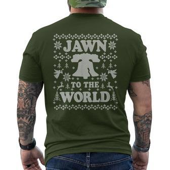 Jawn To The World Philly Fan Philadelphia Ugly Christmas Men's T-shirt Back Print - Thegiftio UK