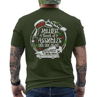 Jolliest Bunch Of Assholes This Side Of The Nut House Xmas Men's T-shirt Back Print - Monsterry