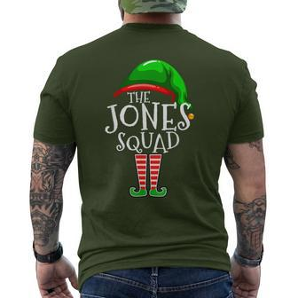 Jones Squad Elf Group Matching Family Name Christmas Men's T-shirt Back Print - Seseable
