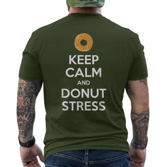 Keep Calm And Donut Stress Christmas Men's T-shirt Back Print - Monsterry UK