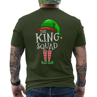 King Family Name Squad Group Matching Elf Christmas Men's T-shirt Back Print - Seseable