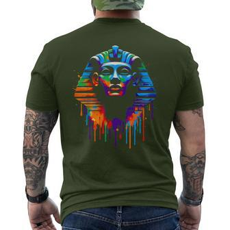King Tut Tutankhamun Minimalist Vibrant Style Christmas Men's T-shirt Back Print | Seseable UK