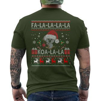 Koala-La-La Cute Koala Bear Australian Christmas Ugly Xmas Men's T-shirt Back Print - Monsterry DE