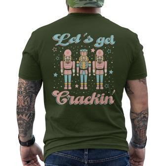 Let's Get Crackin' Matching Christmas Nutcracker Soldier Men's T-shirt Back Print - Seseable