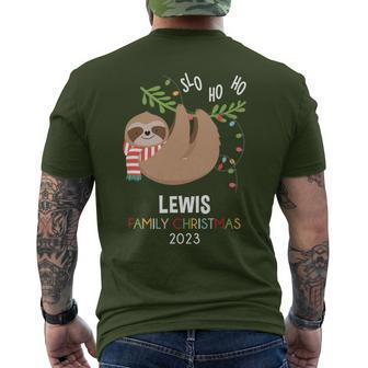 Lewis Family Name Lewis Family Christmas Men's T-shirt Back Print - Seseable