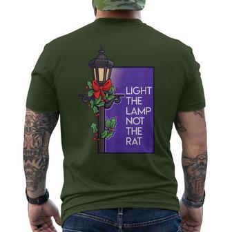 Light The Lamp Not The Rat Christmas Men's T-shirt Back Print - Monsterry CA