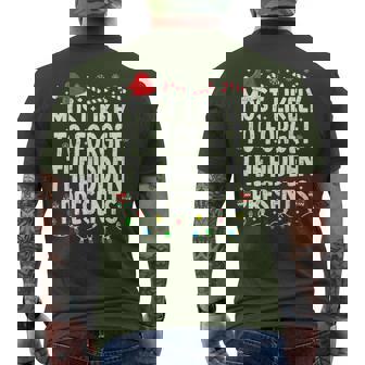 Most Likely To Forget The Hidden Presents Christmas Pajamas Men's T-shirt Back Print - Thegiftio